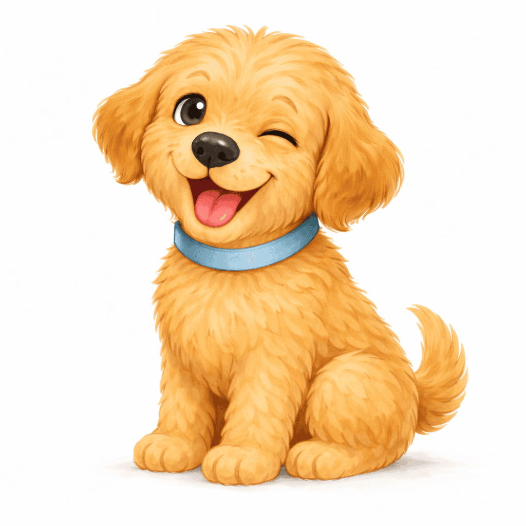 Leo the Puppy winking